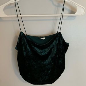 Garage Cropped Velvet Tank
